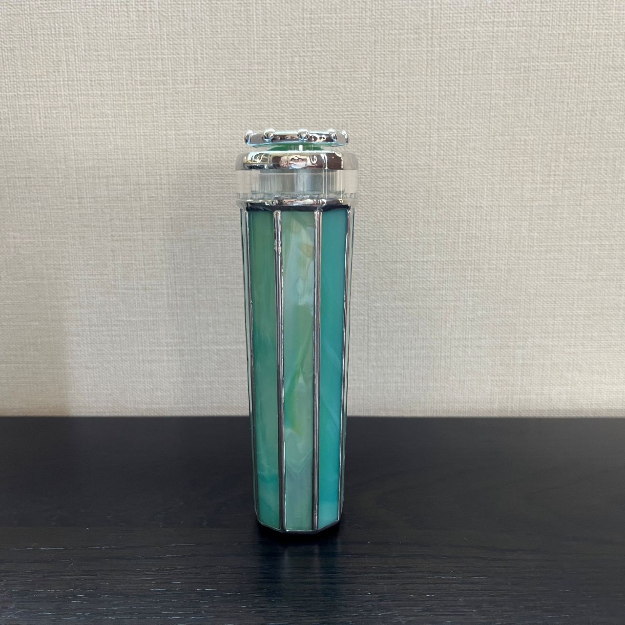 Sumiko AKATSU ”Hanachirusato” -green- 2mirror -glass kaleidoscope-