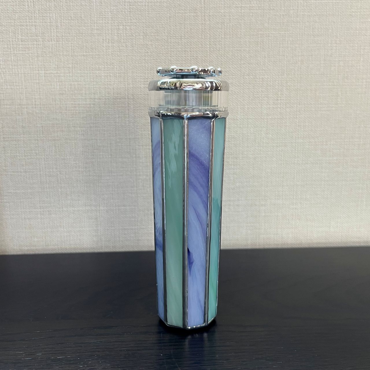 Sumiko AKATSU ”Hanachirusato” -green/purple- 3mirror -glass kaleidoscope-