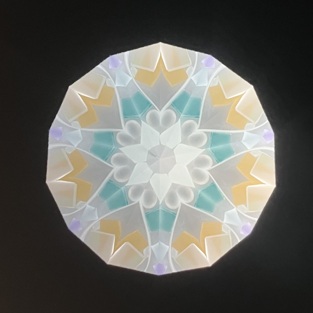 Sumiko AKATSU ”Hanachirusato” -orange- 2mirror -glass kaleidoscope-