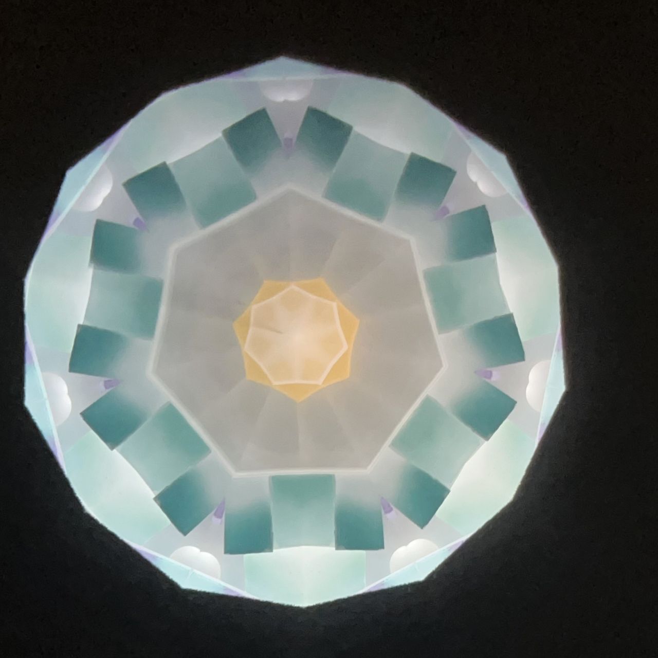 Sumiko AKATSU ”Hanachirusato” -orange- 2mirror -glass kaleidoscope-