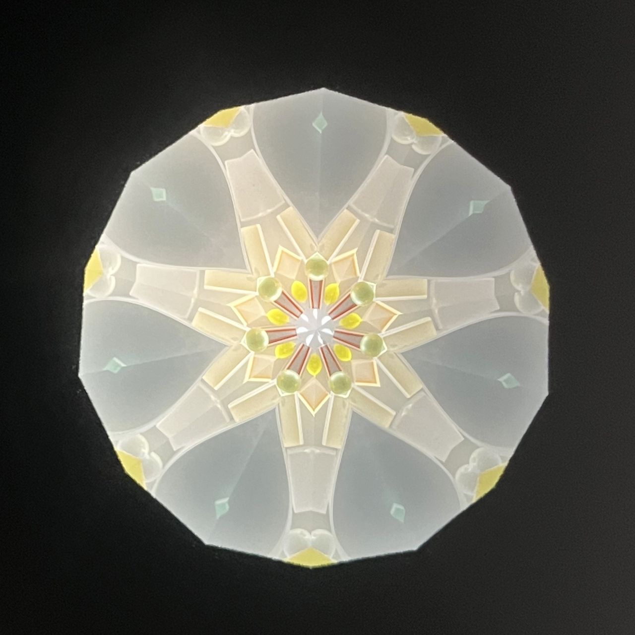 Sumiko AKATSU ”Hanachirusato” -orange- 2mirror -glass kaleidoscope-