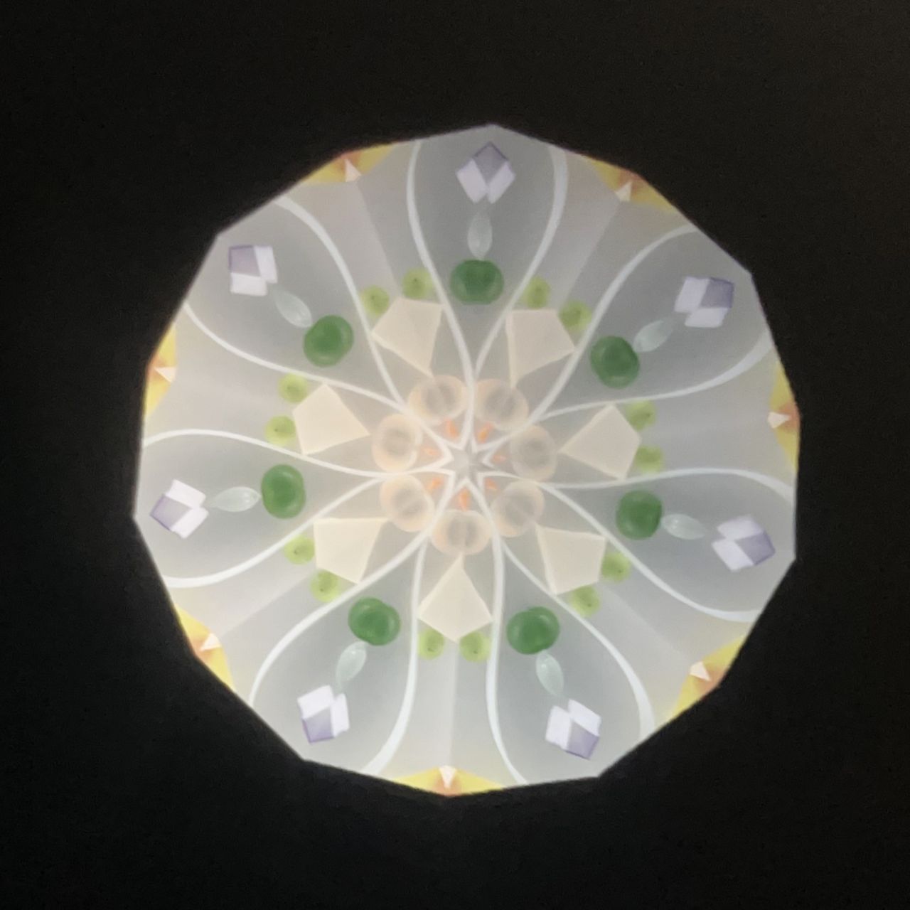 Sumiko AKATSU ”Hanachirusato” -orange- 2mirror -glass kaleidoscope-