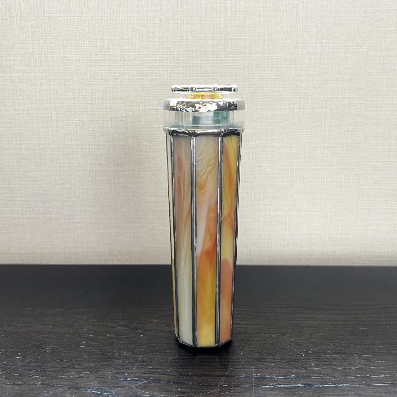 Sumiko AKATSU ”Hanachirusato” -orange- 2mirror -glass kaleidoscope-