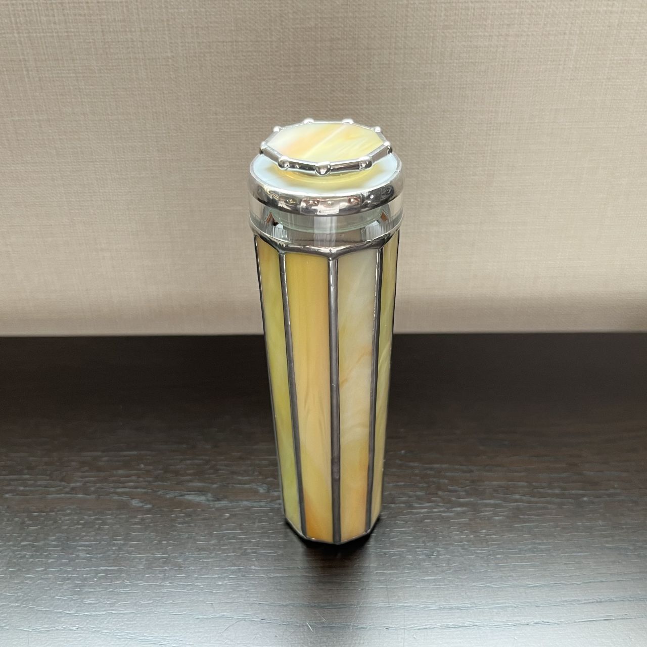 Sumiko AKATSU ”Hanachirusato” -soft yellow- 3mirror -glass kaleidoscope-