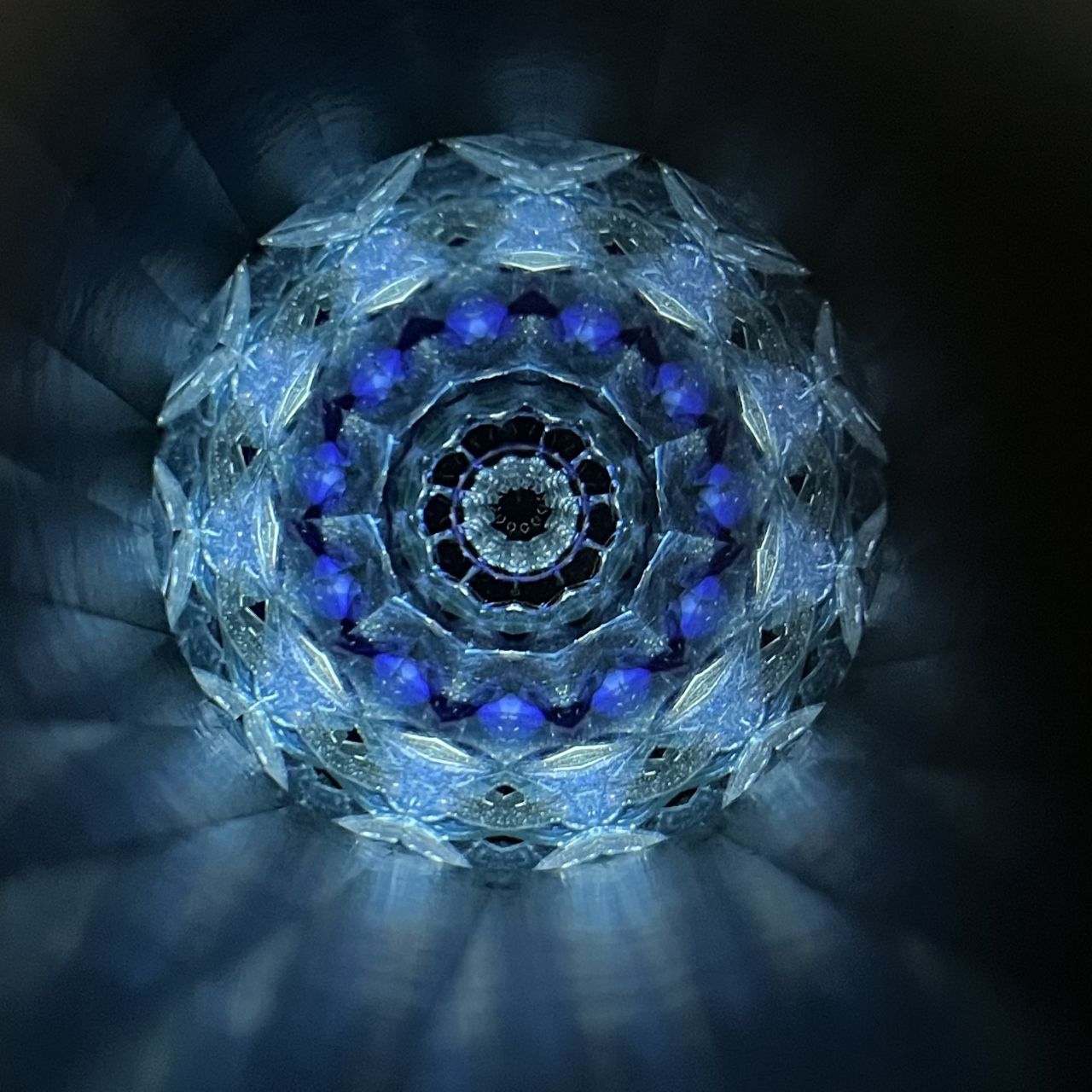Yoshiko & Takeo Matsumoto "Dimple" blue cave - glass kaleidoscope -