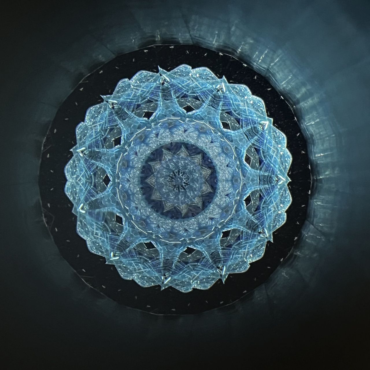 Yoshiko & Takeo Matsumoto "Dimple" blue cave - glass kaleidoscope -