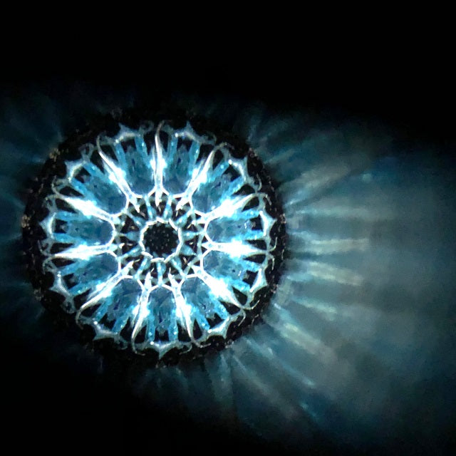 Yoshiko & Takeo Matsumoto "Dimple" blue cave - glass kaleidoscope -