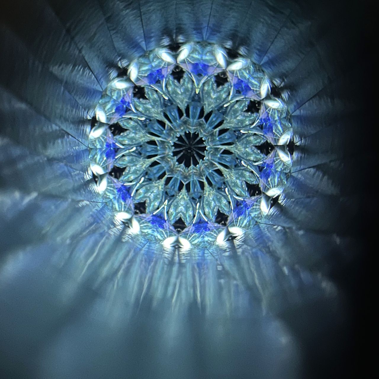 Yoshiko & Takeo Matsumoto "Dimple" blue cave - glass kaleidoscope -