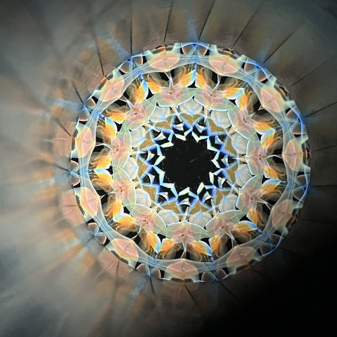 Yoshiko & Takeo Matsumoto "Dimple" amber - glass kaleidoscope -