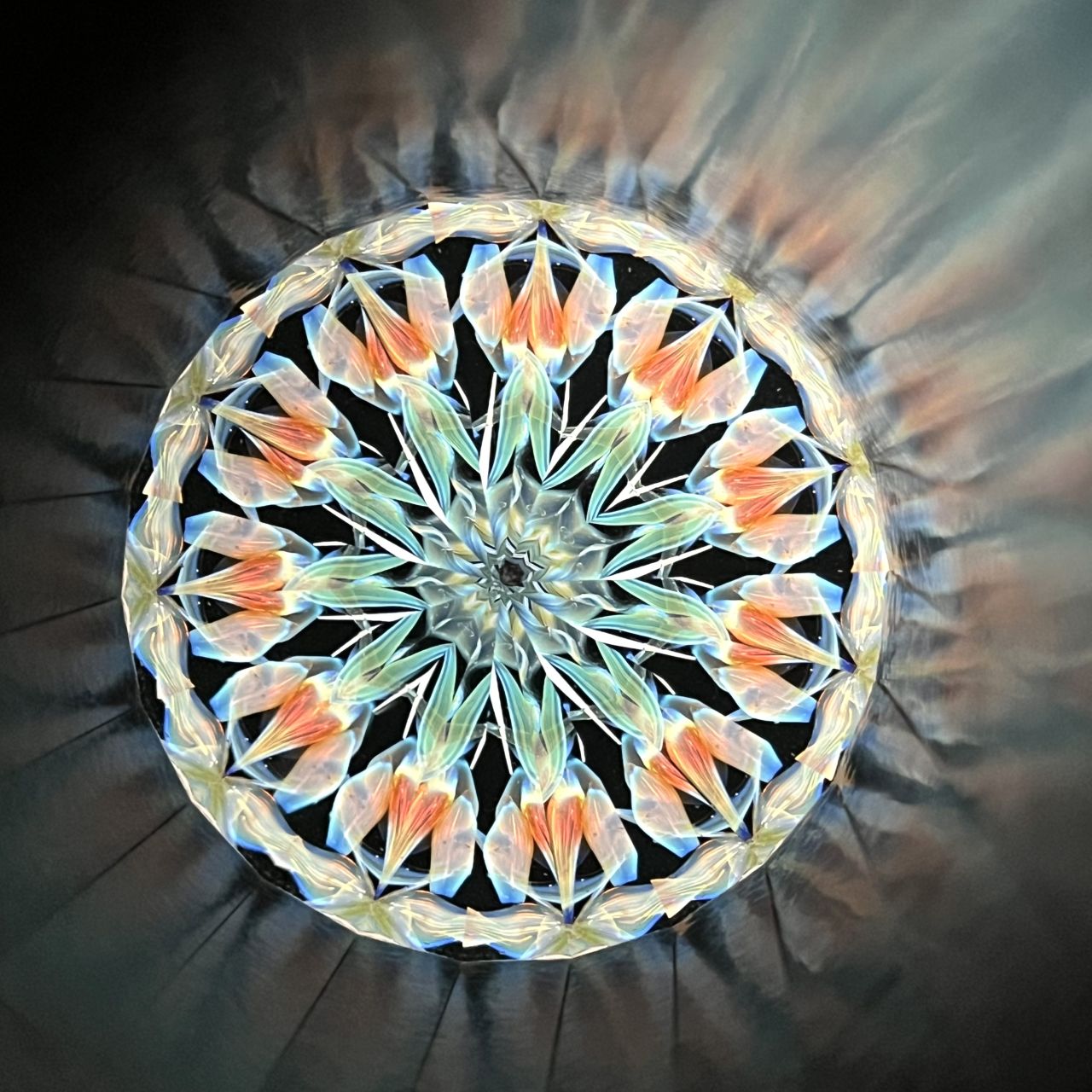 Yoshiko & Takeo Matsumoto "Dimple" amber - glass kaleidoscope -
