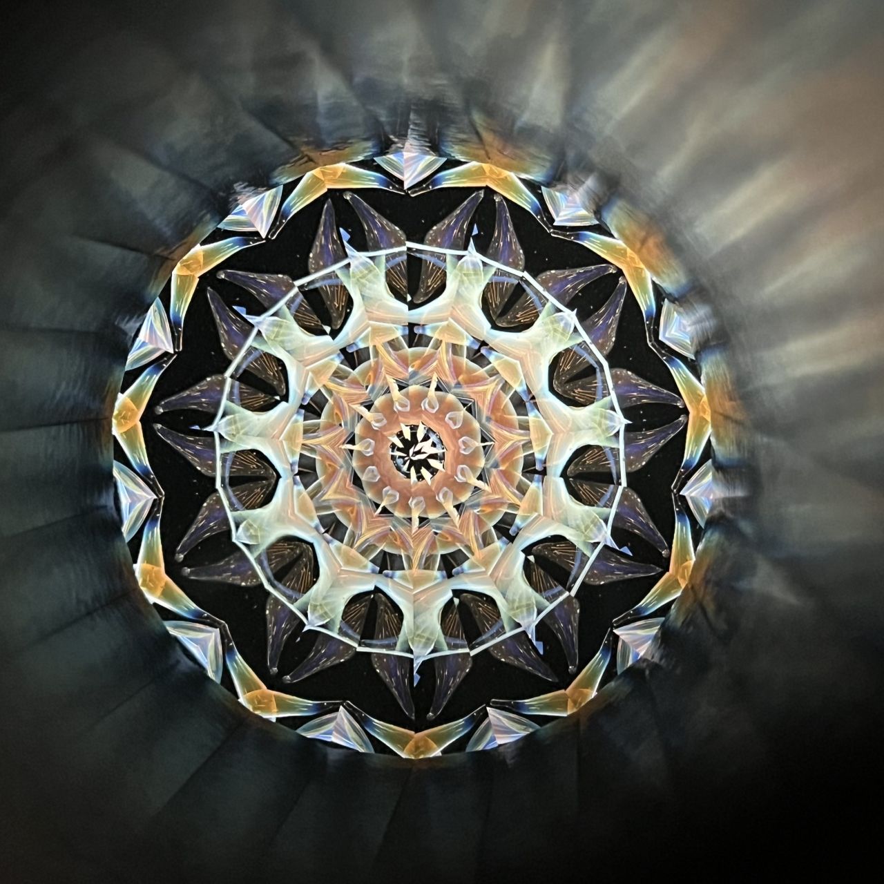 Yoshiko & Takeo Matsumoto "Dimple" amber - glass kaleidoscope -