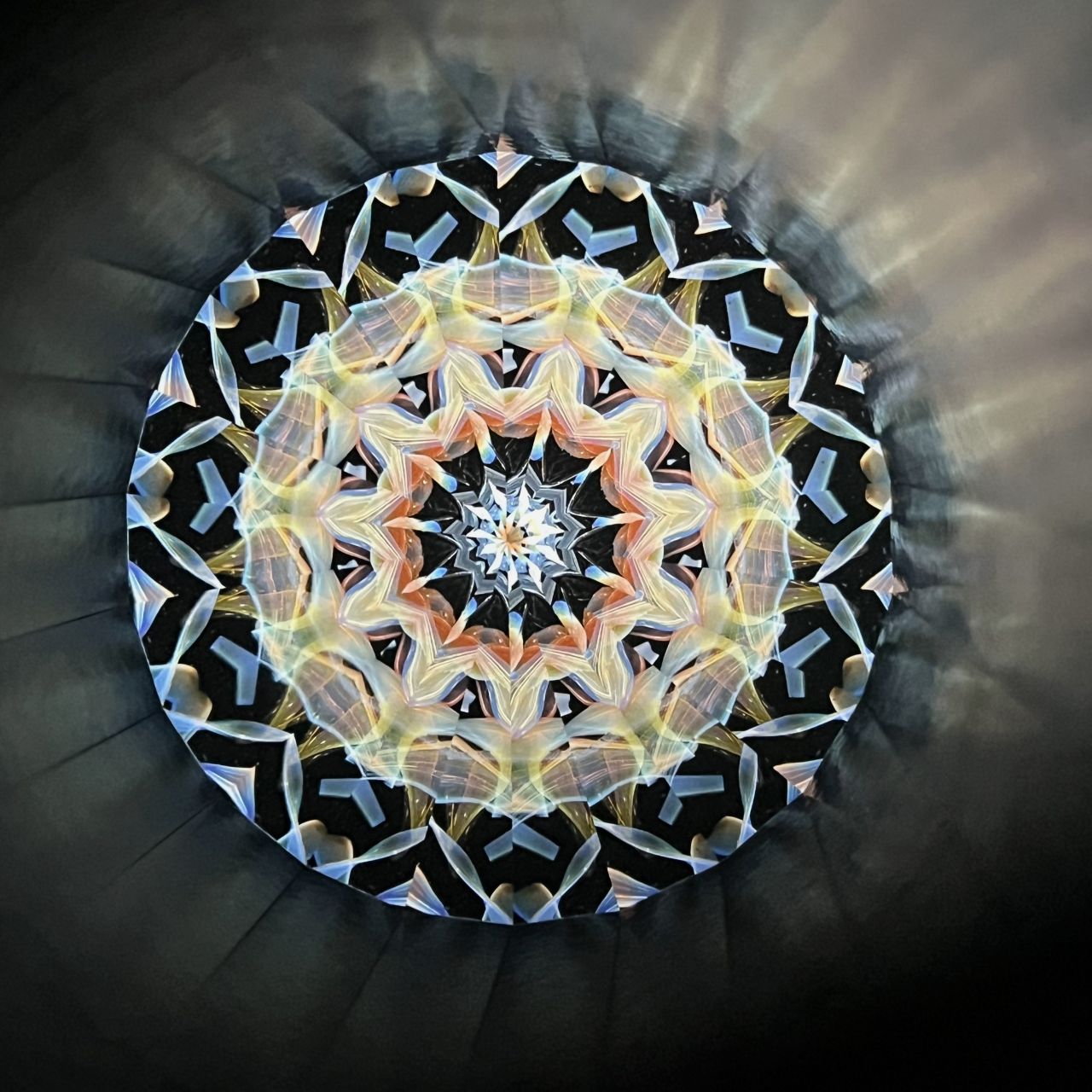 Yoshiko & Takeo Matsumoto "Dimple" amber - glass kaleidoscope -