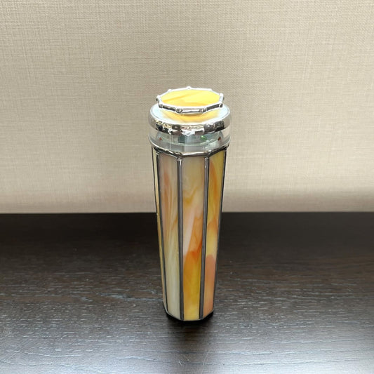 Sumiko AKATSU ”Hanachirusato”　-orange-  2mirror 　   　-glass kaleidoscope-
