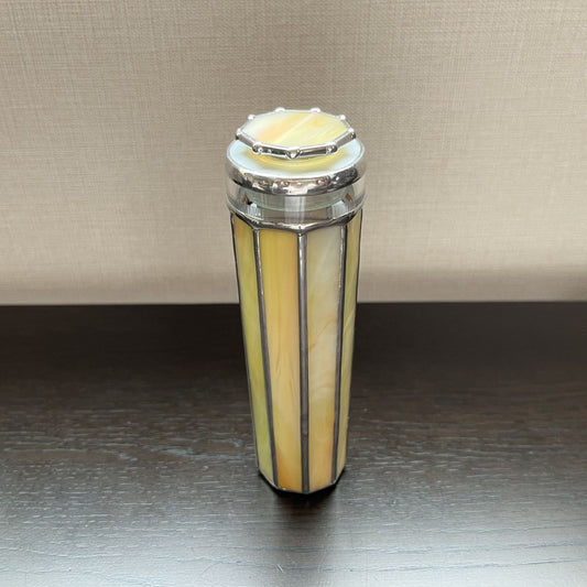 Sumiko AKATSU ”Hanachirusato”　-soft yellow-  3mirror 　   　-glass kaleidoscope-