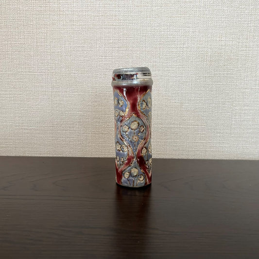 Jun Kojima  and Rika Kita   "Alchemist"  small        - floral in crimson  and blue-