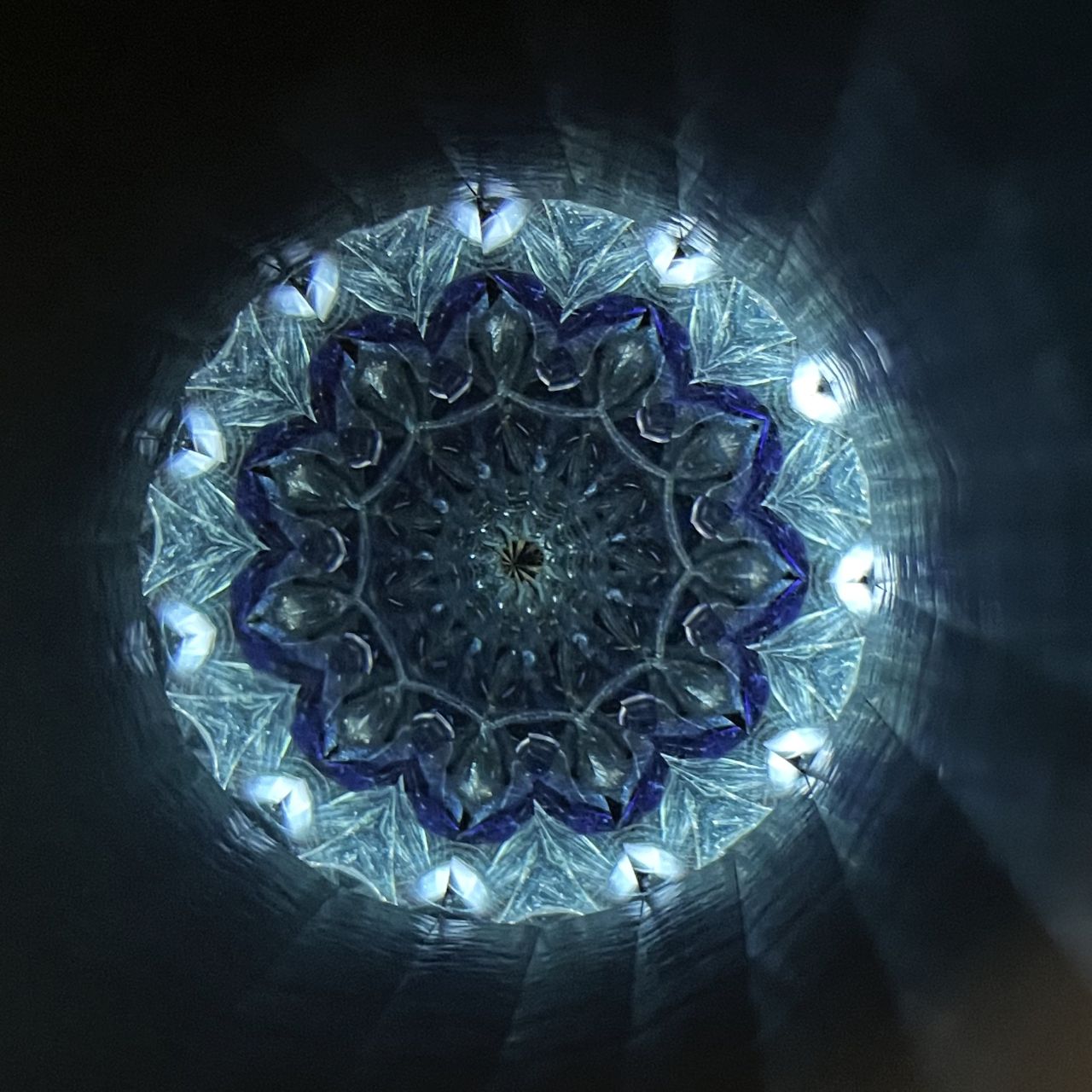 Yoshiko & Takeo Matsumoto  "Dimple"  blue cave    - glass kaleidoscope -
