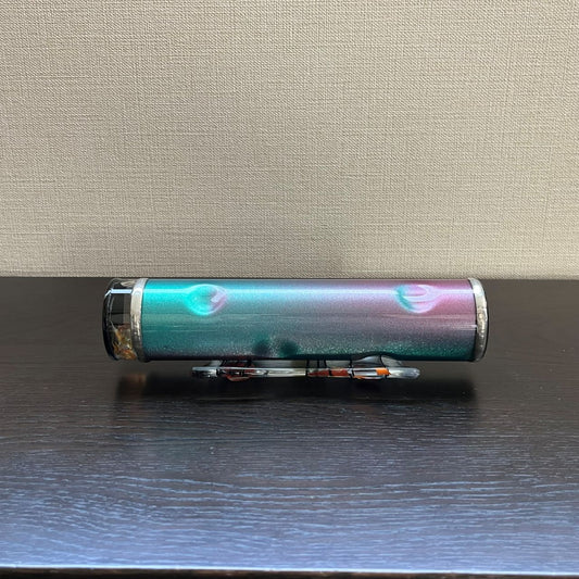Yoshiko & Takeo Matsumoto  "Dimple"  amber   - glass kaleidoscope -
