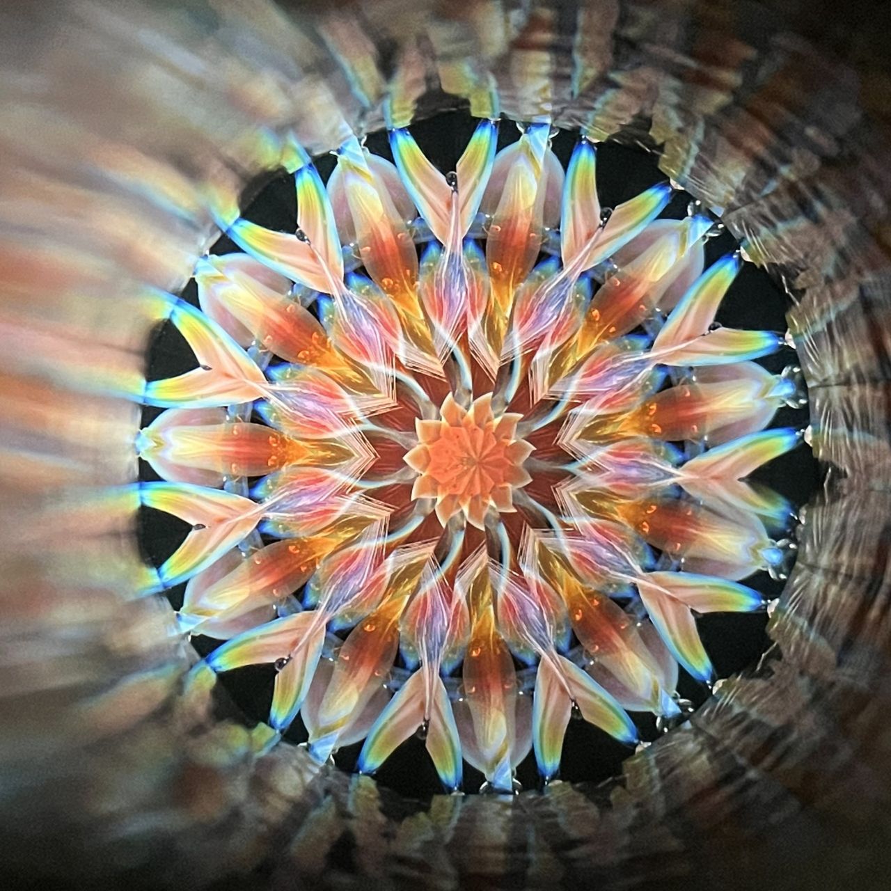 Yoshiko and Takeo Matsumoto    "HANA - amber- "     - glass kaleidoscope -