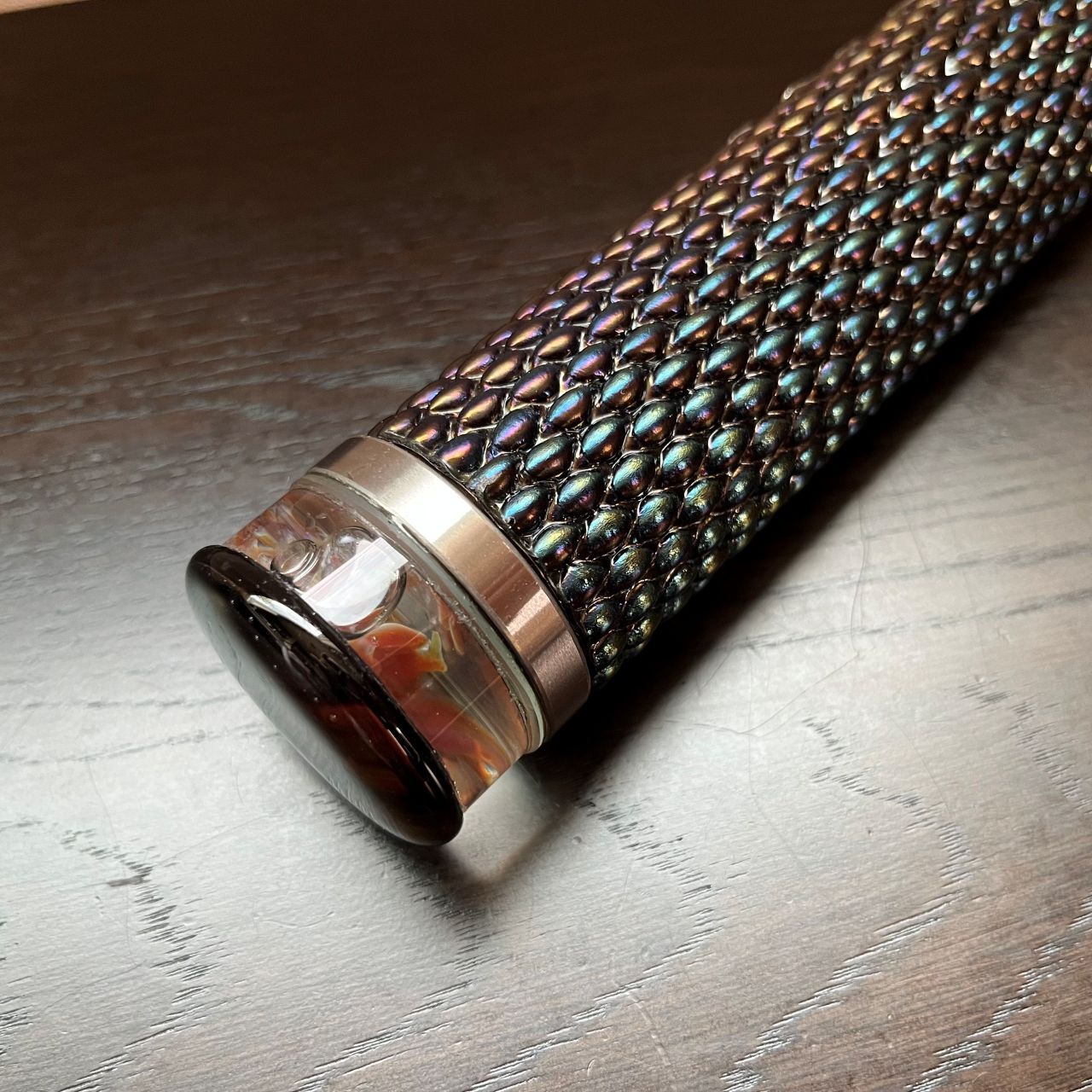 Yoshiko and Takeo Matsumoto    "HANA - amber- "     - glass kaleidoscope -