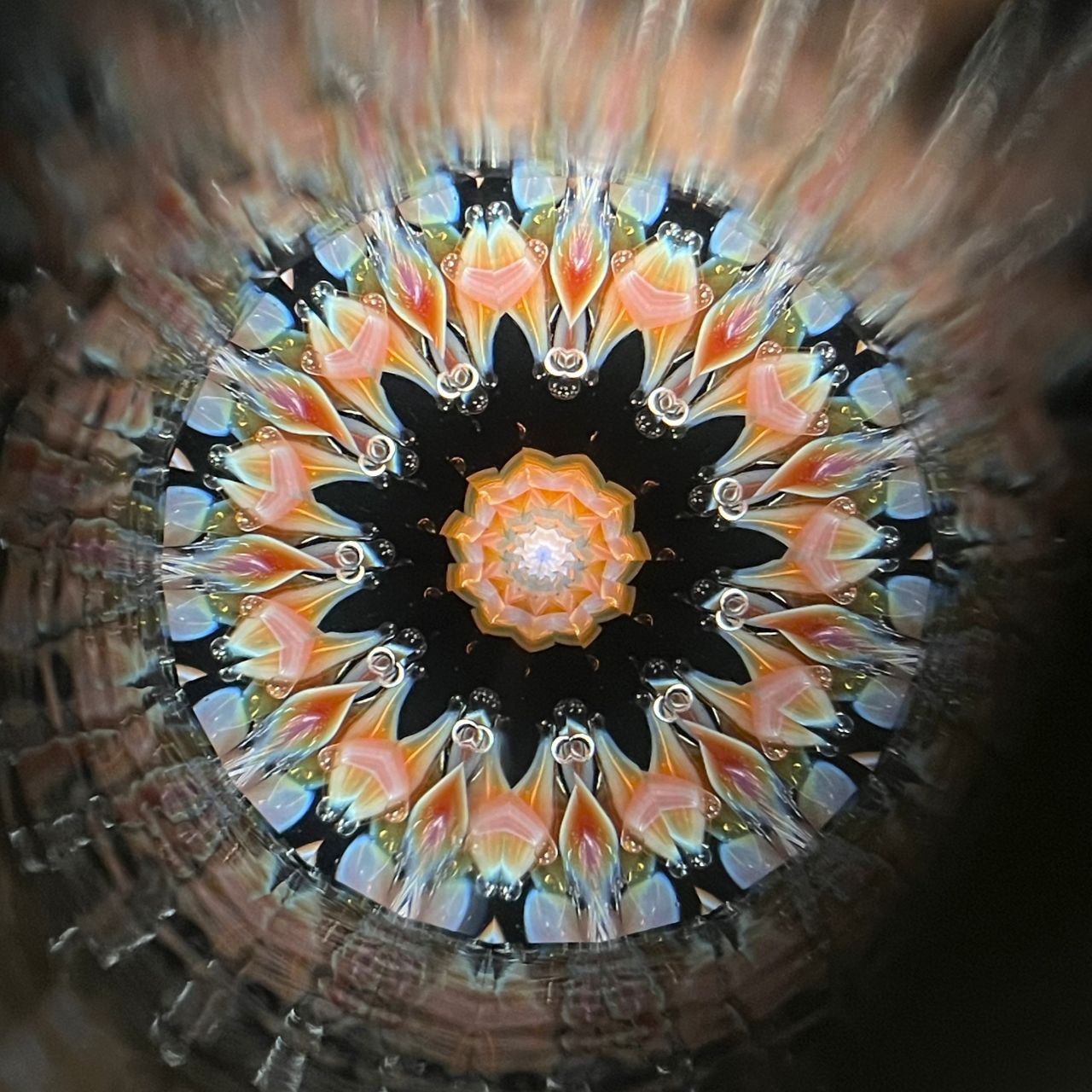 Yoshiko and Takeo Matsumoto    "HANA - amber- "     - glass kaleidoscope -