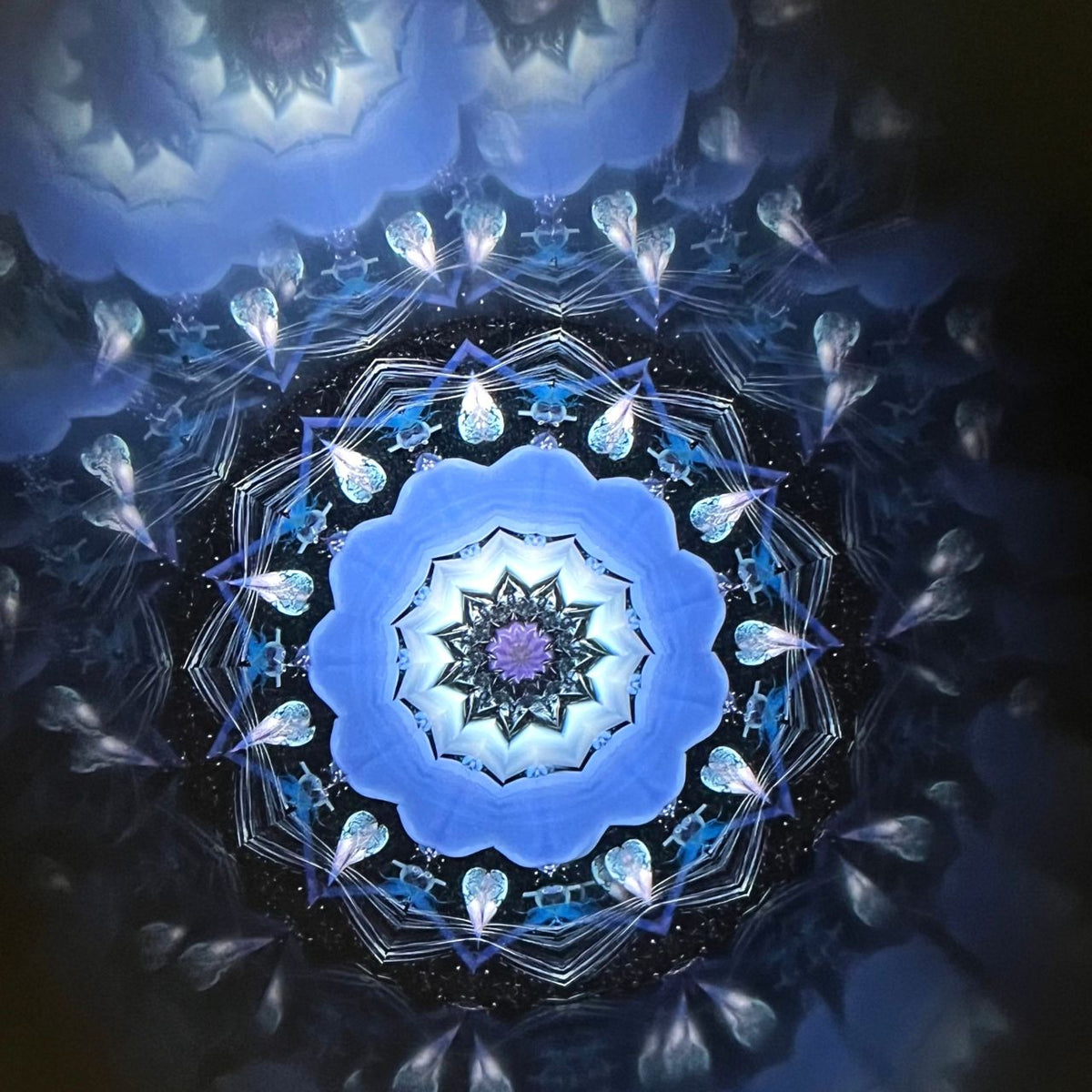 Yoshiko and Takeo Matsumoto    "HANA - ice purple- "     - glass kaleidoscope -