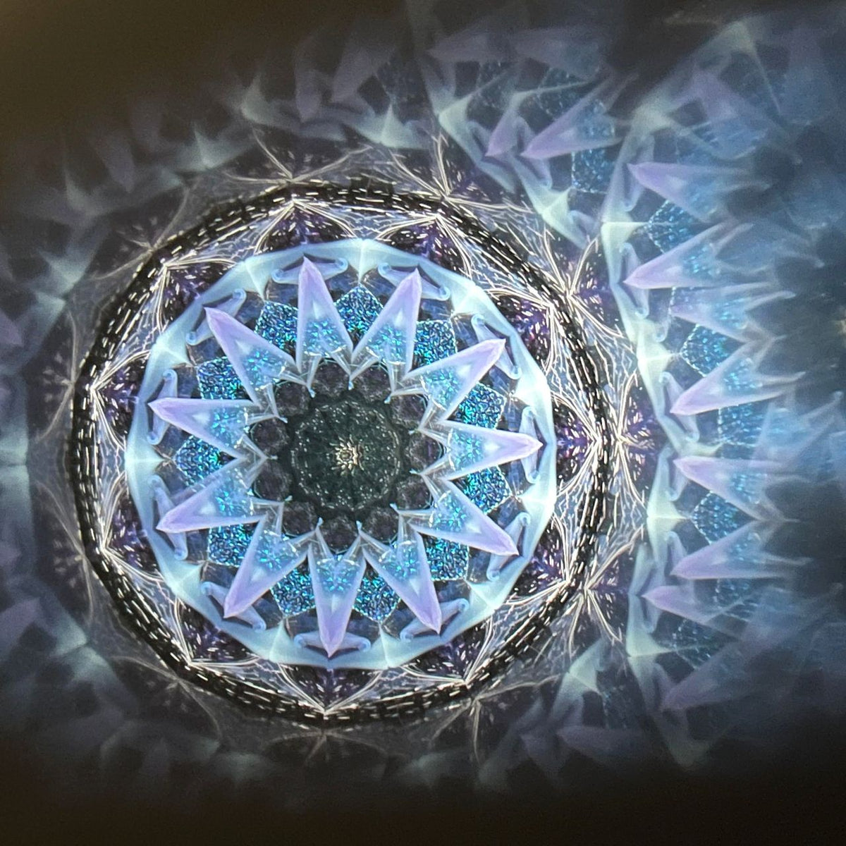 Yoshiko and Takeo Matsumoto    "HANA - ice purple- "     - glass kaleidoscope -