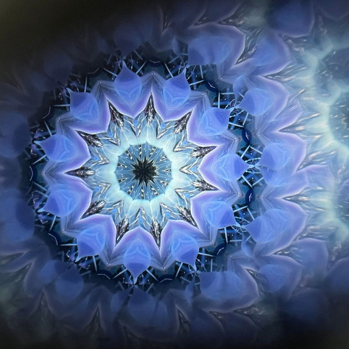 Yoshiko and Takeo Matsumoto    "HANA - ice purple- "     - glass kaleidoscope -