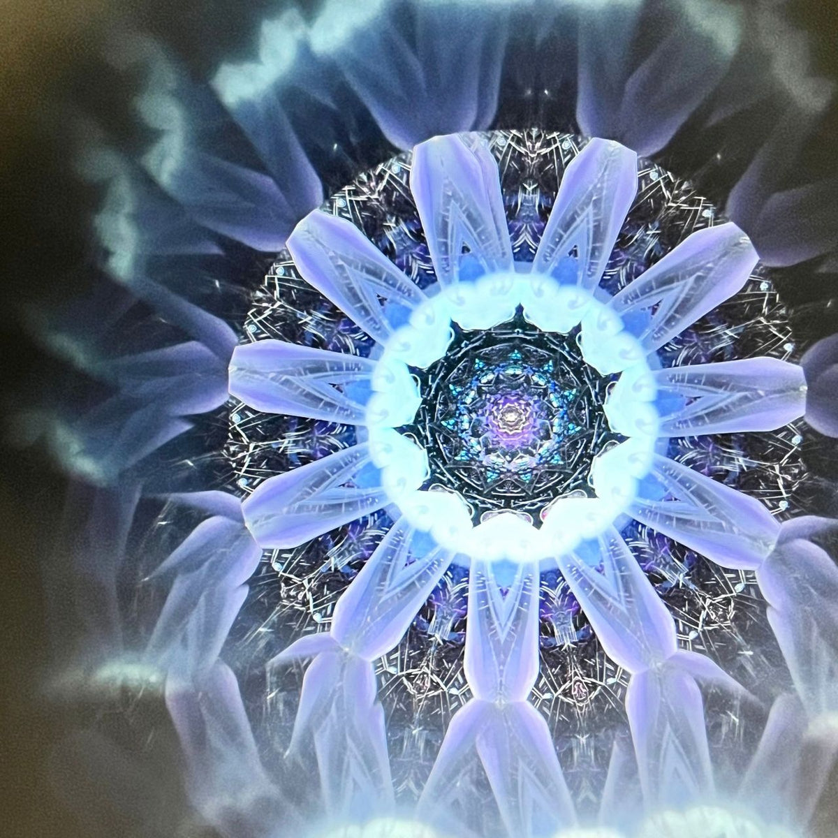 Yoshiko and Takeo Matsumoto    "HANA - ice purple- "     - glass kaleidoscope -