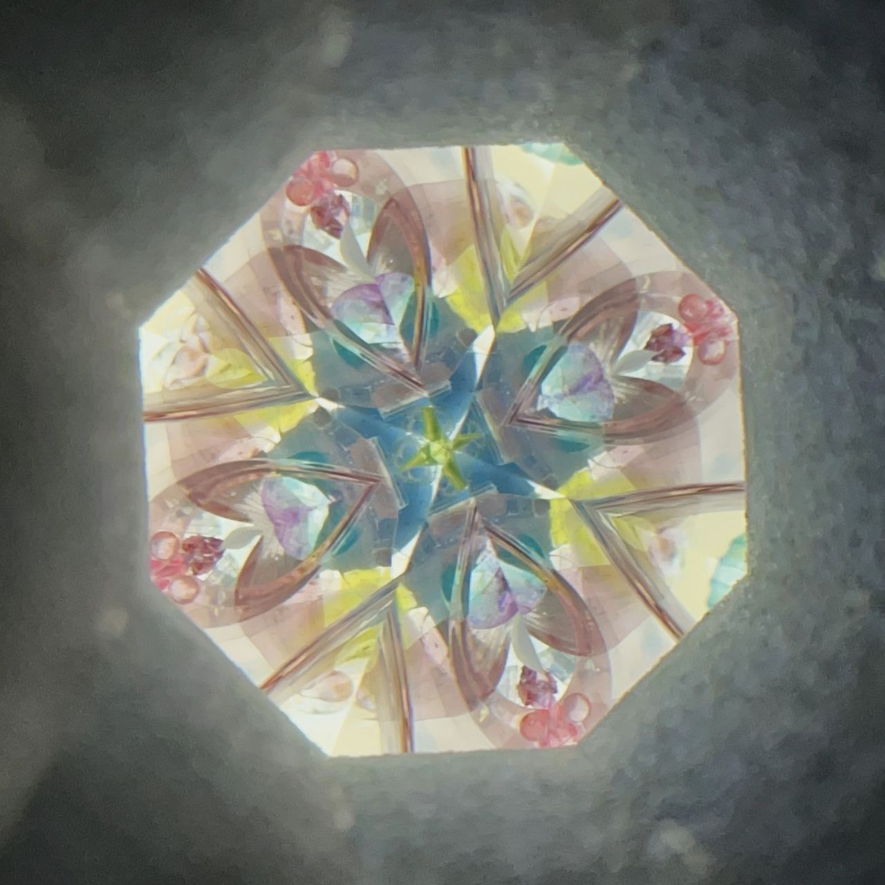 Rieko     "Juliet Blue  -liquid cell-  "              -glass kaleidoscope-